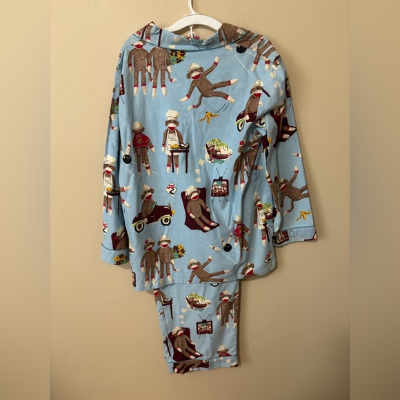 Nick & Nora Sock Monkey Pajama Set - Picture 2 of 5